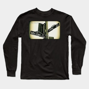 Mtn. View & ValleyBoulevard, El Monte, California by Mistah Wilson Long Sleeve T-Shirt